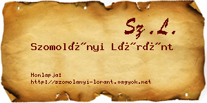 Szomolányi Lóránt névjegykártya